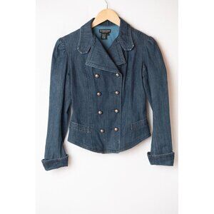 J Peterman Company Demin Ladies Jean Jacket Size 4 Vintage